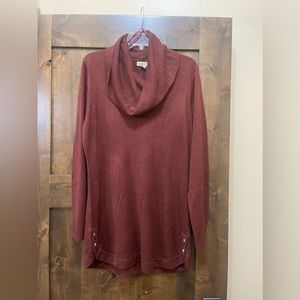 NWT Burgundy Cowl Neck Sweater-XL